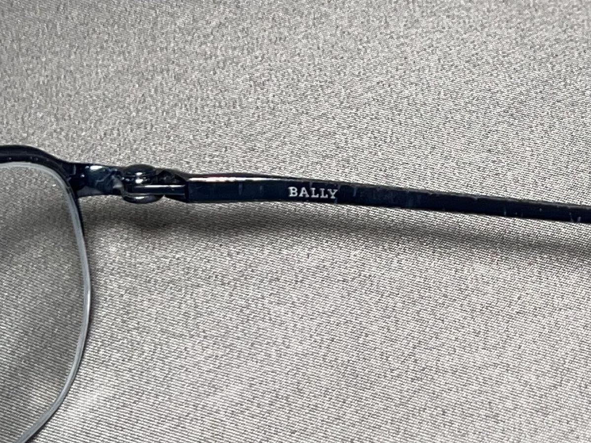 VINTAGE日本製【BALLY/バリー】TITAN-P ハーフリム 眼鏡フレーム メタルフレーム ブルー ヴィンテージ オールド サングラスの画像6