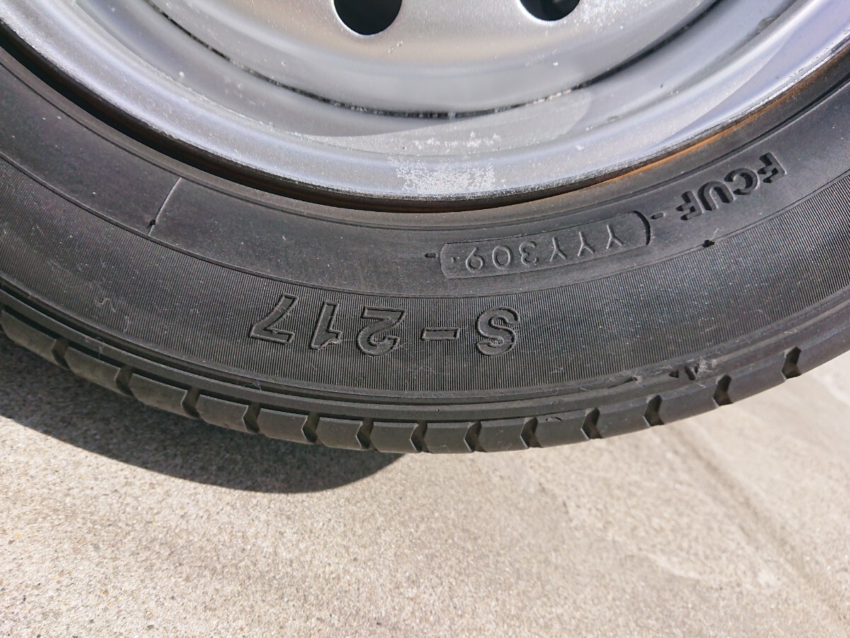 155/65R13タイヤホイール 4本 PCD100 ダイハツ3.50B-13 旧ミラ、ムーヴ、旧ワゴンR等に_画像5