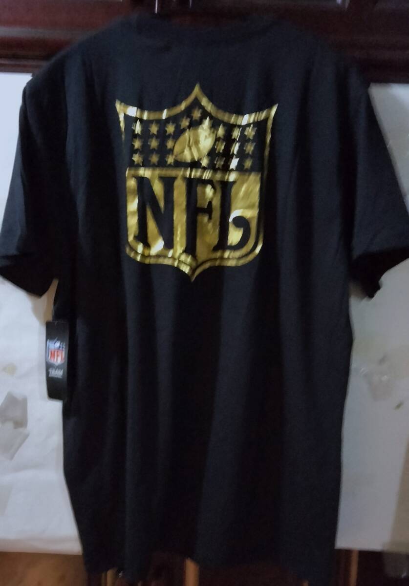 新品　メンズ　NFL　Tシャツ　XL　XL～XXL位　黒金_画像4