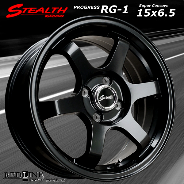 ■ ステルスレーシング RG-1 ■ 15x6.5J+38 PCD100/4H スーパーコンケイブ/ホイール4本set 国産コンパクトカー/リッターカークラスの画像2