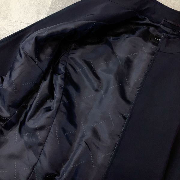 極美品 WEEKEND Max Mara ウィークエンド マックスマーラ スタンドカラー フルジップ ジャケット サイズ42 XLサイズ 濃紺の画像6