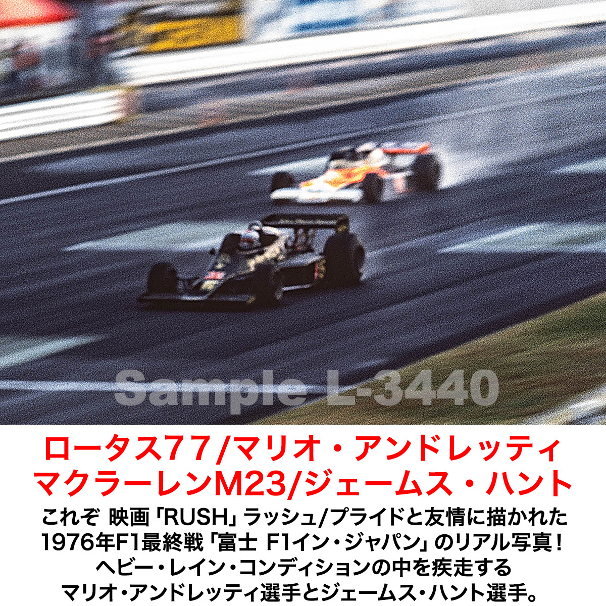2L版 生写真【1976年10月 F1日本グランプリ】ABセット15枚組 冨士の激闘を記録した実写真（wb_********様特注分）の画像2