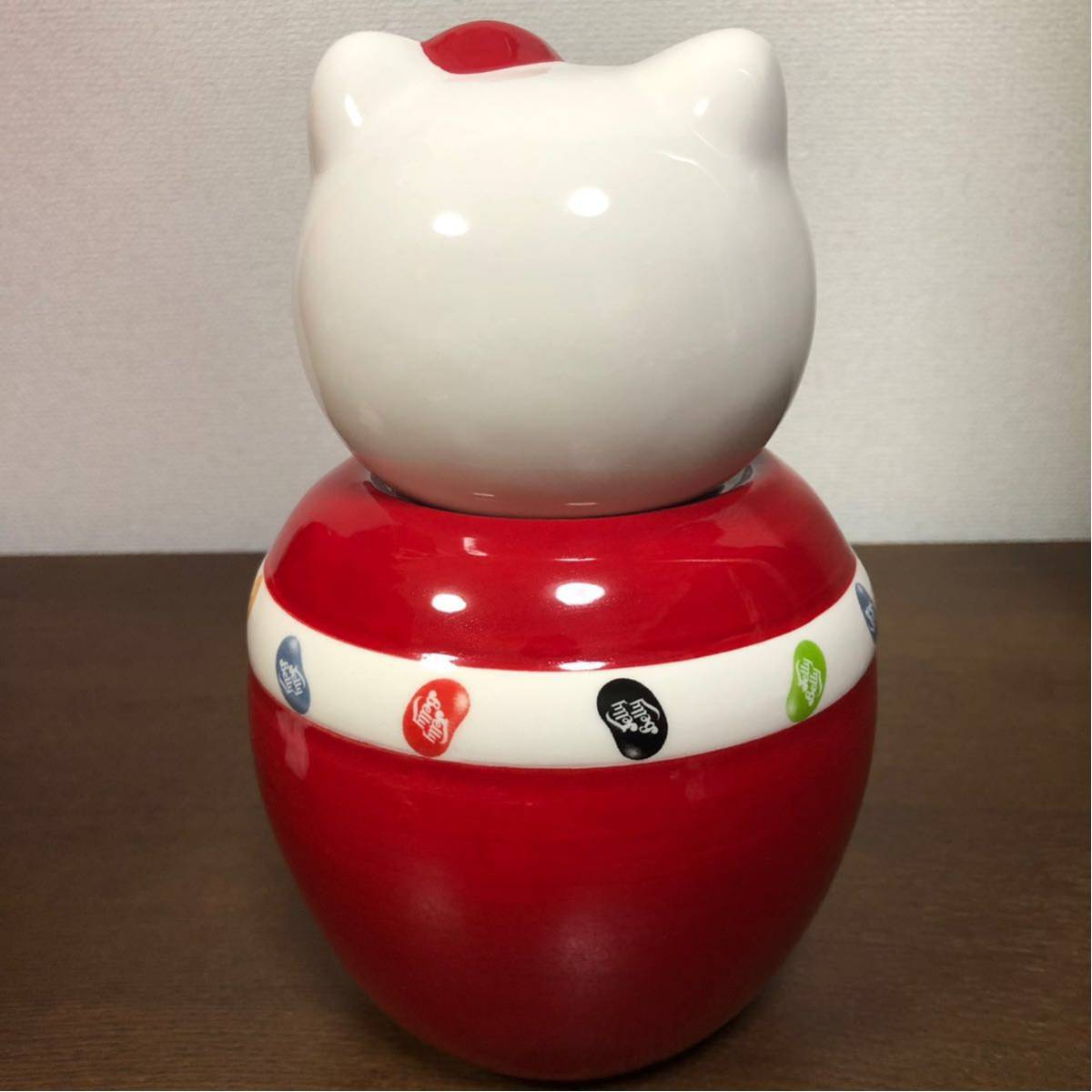  rare * Hello Kitty ×JellyBelly* collaboration ceramics made cookie ja- candy pot 2010 year Sanrio height 20cm