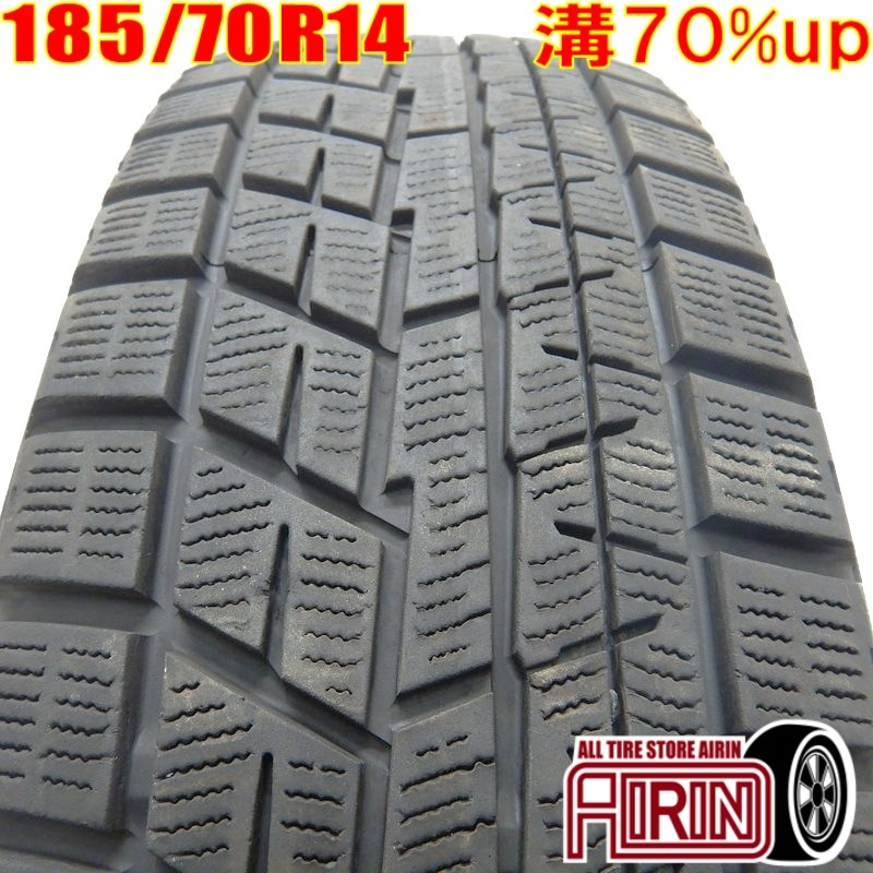 中古タイヤ 185/70r14 スタッドレスタイヤ YOKOHAMA iceGUARD 6 IG60 1本 単品 アレックス カローラアクシオ プレミオ 中古 14インチ_画像1