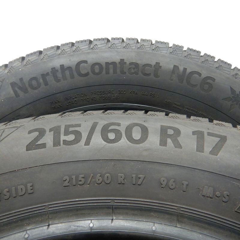 中古タイヤ 215/60r17 スタッドレスタイヤ CONTINENTAL NorthContact NC6 2本セット C-HR アルファード ヴェルファイヤ 中古 17インチ_画像5