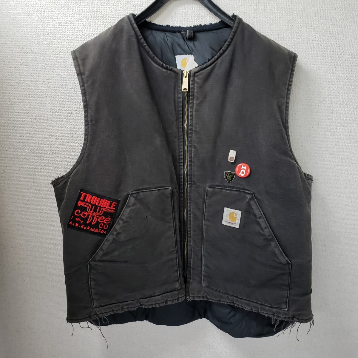STUSSY×Carhartt ステューシー×カーハート ジップアップベスト L STUSSY×Carhartt ステューシー×カーハート ジップアップベスト L