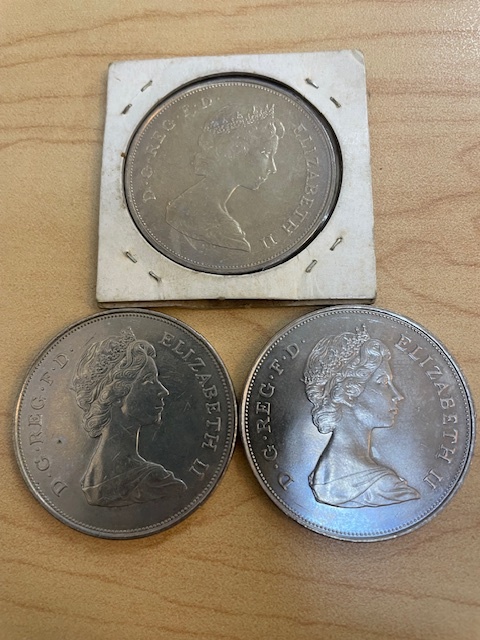 ロイヤルミント Royal Mint 1981年 ダイアナ妃 御成婚記念コイン 28.3g 銀貨 3枚_画像1