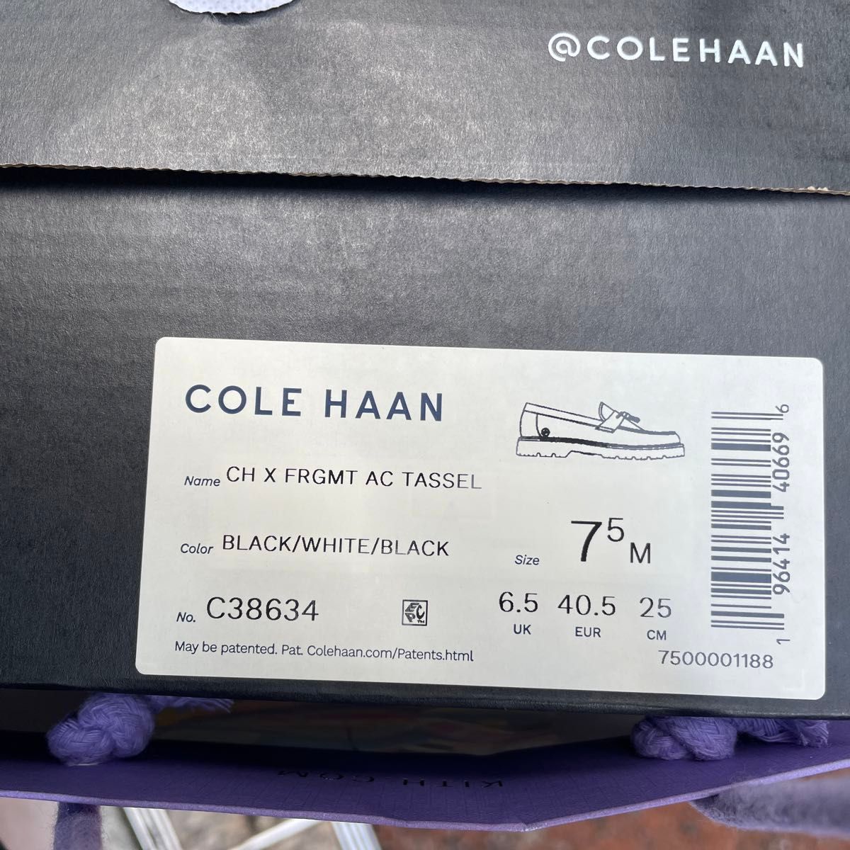 Fragment × COLE HAAN American Classics Tassel Loafer Black/White