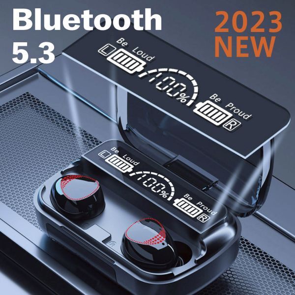 ワイヤレスイヤホン bluetooth5.3 2023 ブルートゥース イヤホン片耳 両耳 HiFi 高音質 防水 iPhone 軽量 android_画像1