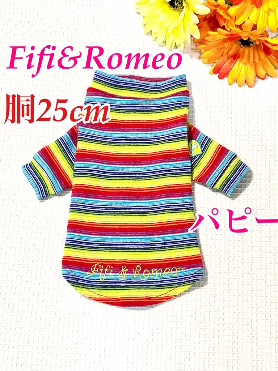 *パピー【犬服】Fifi&Romeo レインボーカットソー 胴25cm