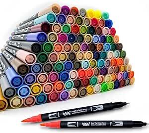 150色 アートマーカーペン セット 筆ペン 水彩毛筆 線画 ペン 水性ペン カラーペンセット クリーンカラー 塗り絵 オフィス用_画像2