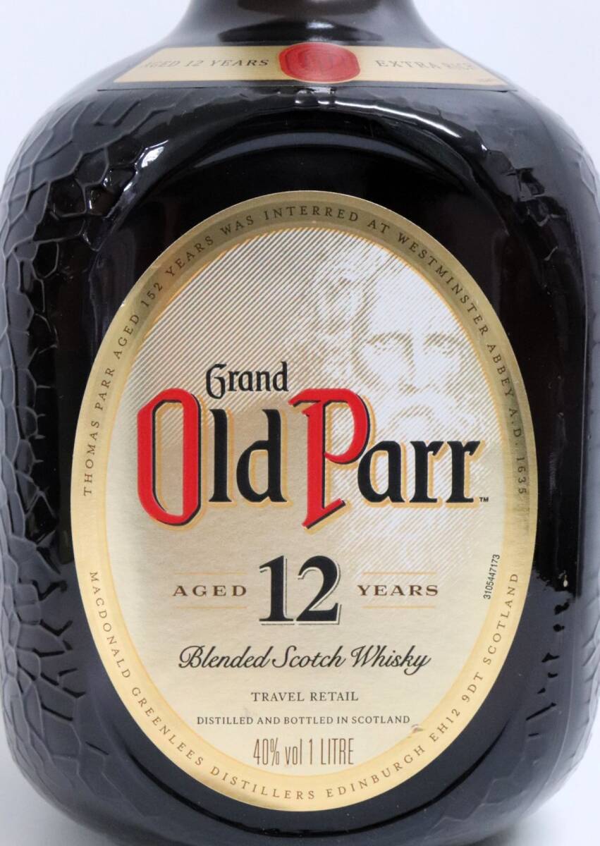 ◎未開栓◎Grand Old Parr オールドパー 12年 ウイスキー スコッチ モルト グレーン 1000ml 40% 同梱可◎5677-1の画像2