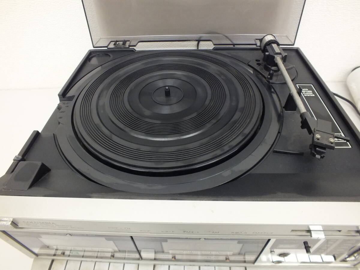 COLUMBIA/コロンビア SR-K10 レコードプレーヤー ターンテーブル カセットテープ オーディオ機器 昭和 レトロ 激安1円スタート  の画像6