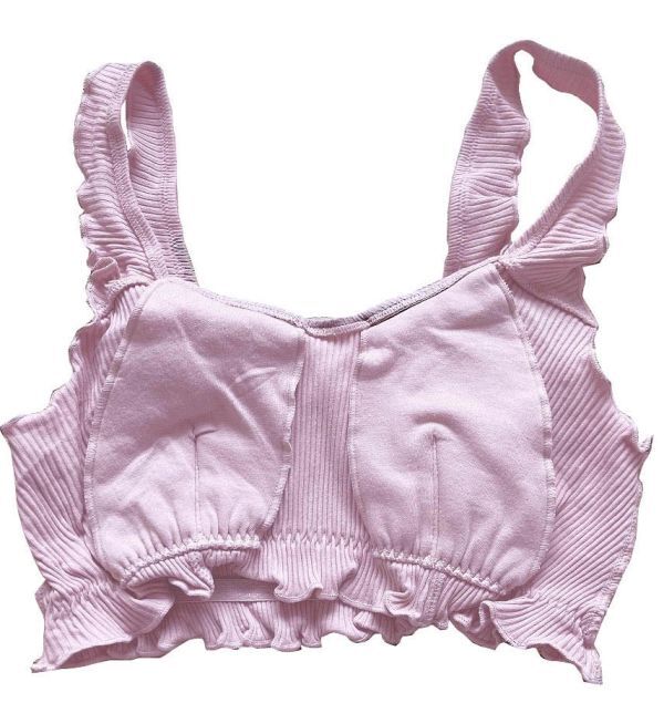 CR12571 IB⑥[ special price ] new goods brassiere M 1 sheets pink non wire cotton . simple ...no-bla with translation lady's 