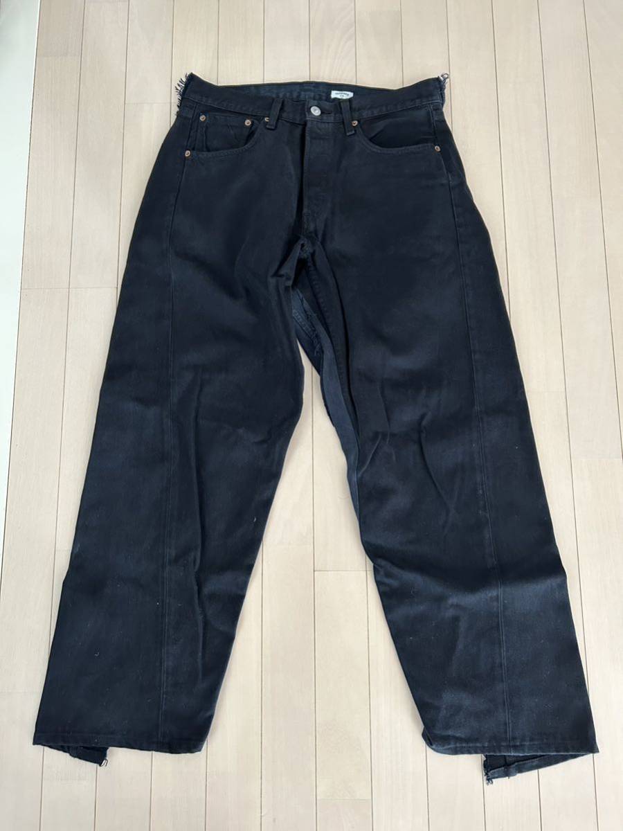 oldpark bias jeans ブラック サイズM オールドパーク バイアス バギージーンズ リメイク デニム_画像1