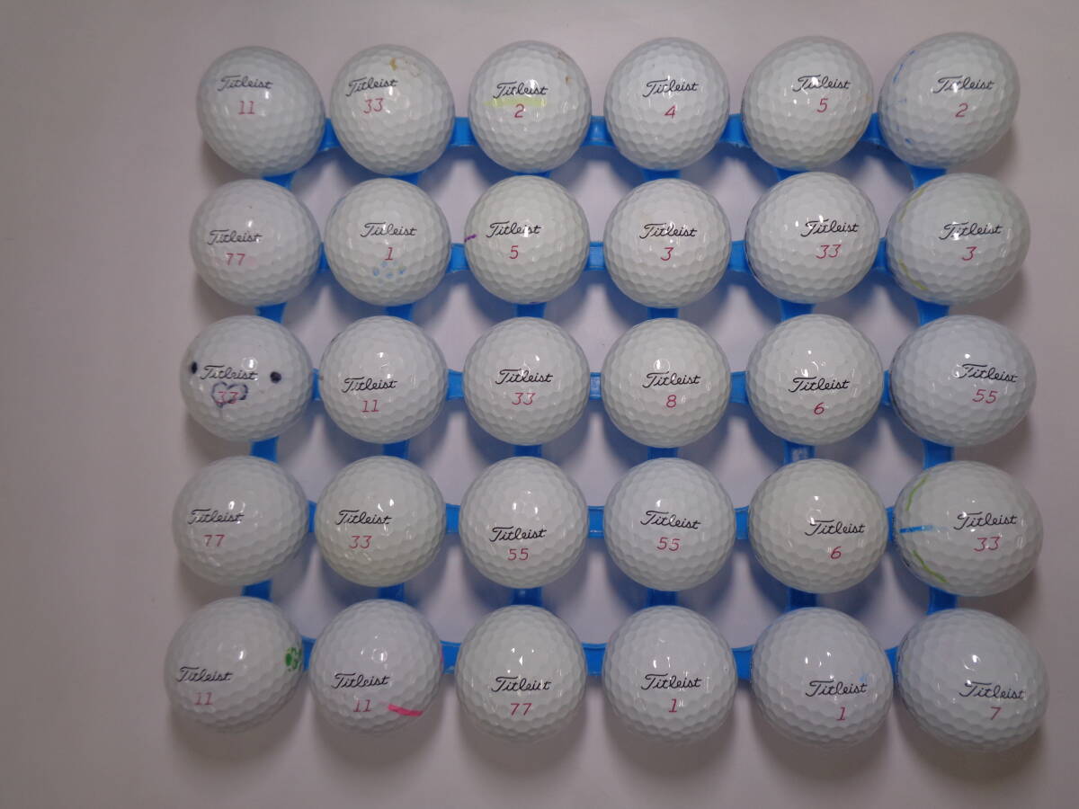 [6327B16] タイトリスト プロ ブイワンエックス Titleist PRO V1X 21年 白 30球 ロストボール 【中古】_画像3