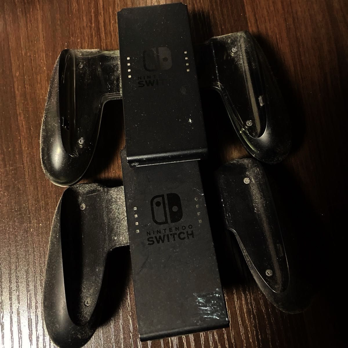 Nintendo Switch joyconグリップ　2点セット　ジョイコン用　正規品　任天堂純正品　　透明グリップ　動作確認済み