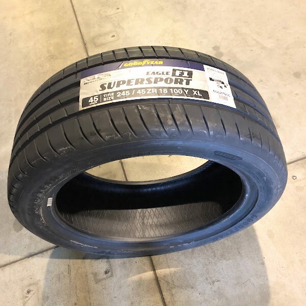 収納袋付 送料無料 新品 2本セット (MP0290.8) 245/45R18 100Y GOODYEAR EAG F1 SUPERSPORT XLFP 2020年以降製造 245/45/18 夏タイヤ,_画像1