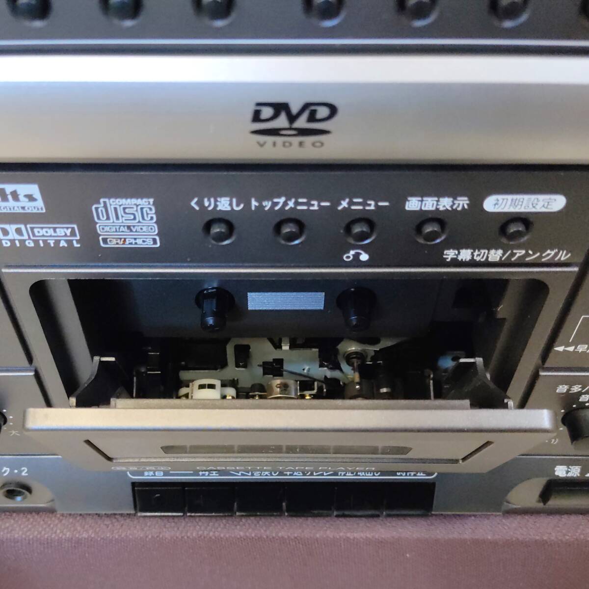 美品 DENON カラオケ機器 CDV-550 キー変更可 DVD/CD/カセット カラオケシステム 中古 デノン コロムビア 動作確認済み/動画有 (送料無料_画像6