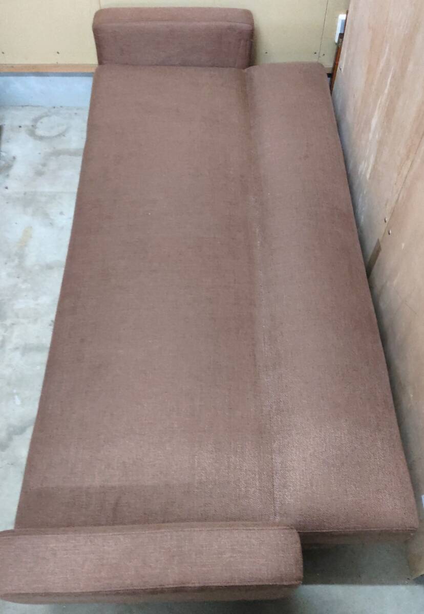  pickup welcome sofa bed 3 seater . approximately 200cm 3 -step reclining sofa - living low sofa -OK Brown light brown group pick up Tochigi / Fukushima prefecture departure 