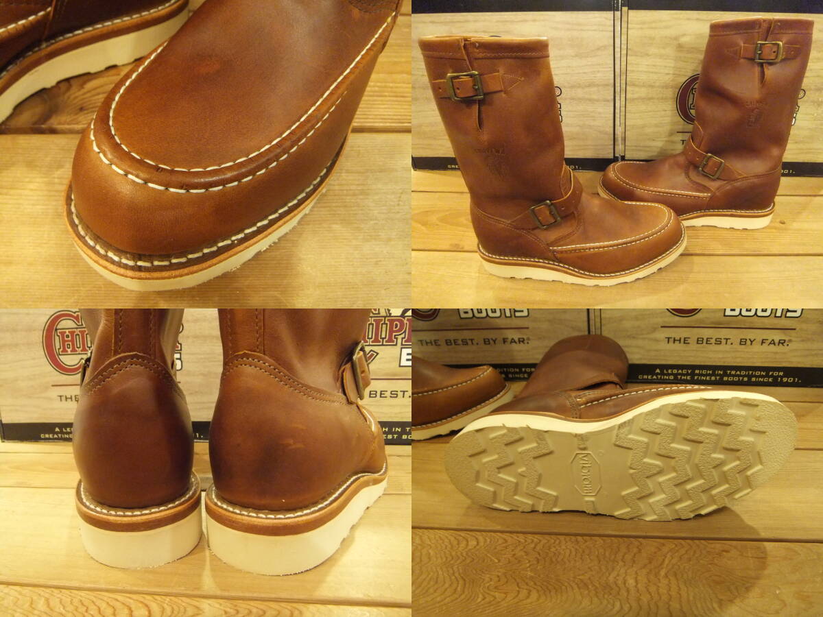 [ origin ] Chippewa regular shop Y12,000 and more discount!& free shipping .!!moktu* engineer new goods boots [ tea ][10.0=28.0cm] 97877