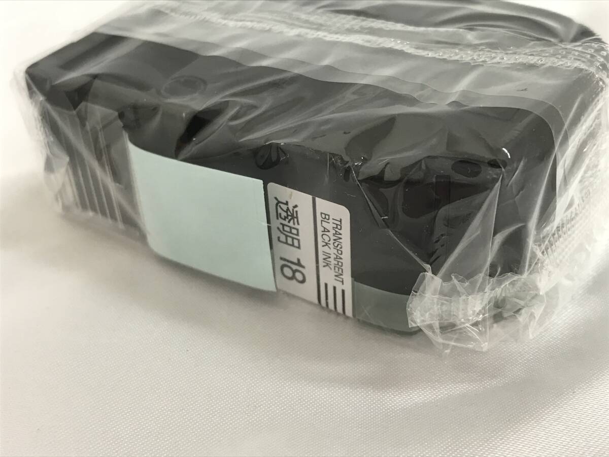 【G】 TEPRA PRO テプラプロ テープカートリッジ 透明ラベル ST18K 18㎜ Pタイプ/Rタイプ 透明・黒文字 未使用保管品 #198511-12の画像4