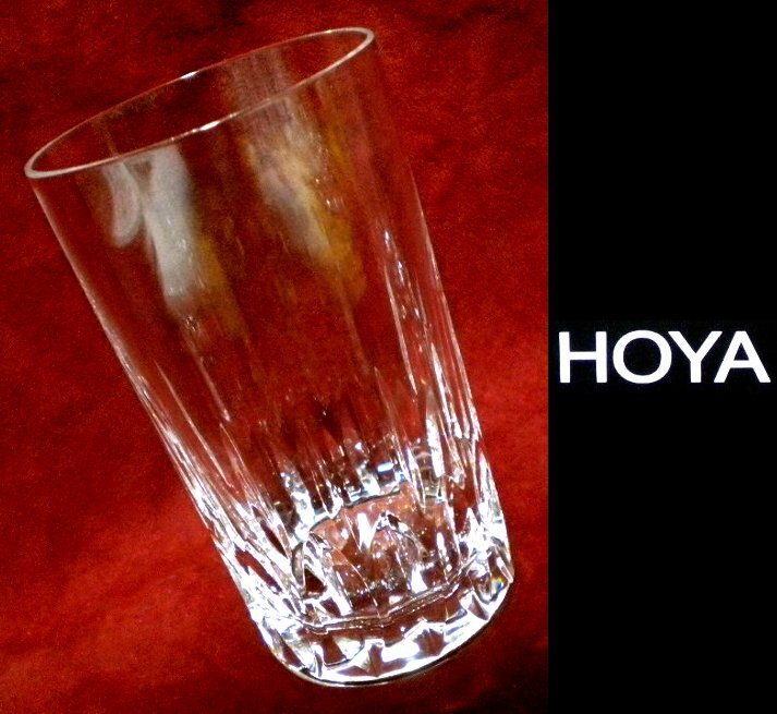 売切 HOYA クリスタル グラス B2カット 容量240cc 2客 取説付 未使用品 E/F 寸法φ上63/下55×H112mm 重量210ｇ 口元厚1.3mm 底厚12mm_画像4