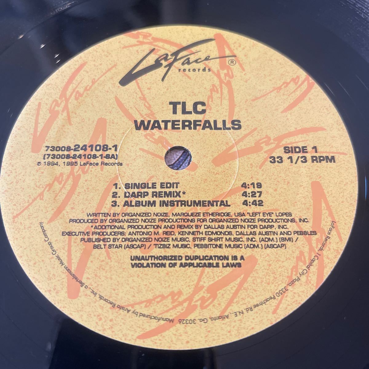 TLC / WATERFALLS /レコード/中古/DJ/CLUB/R&Bの画像3