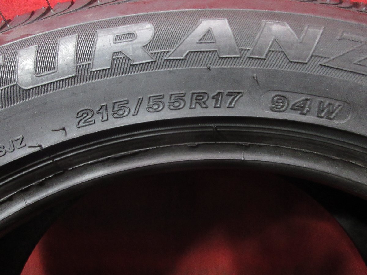 タイヤ 1本 215/55R17 ブリジストン トランザ TURANZA ER300 溝アリ送料無料★14729_画像4