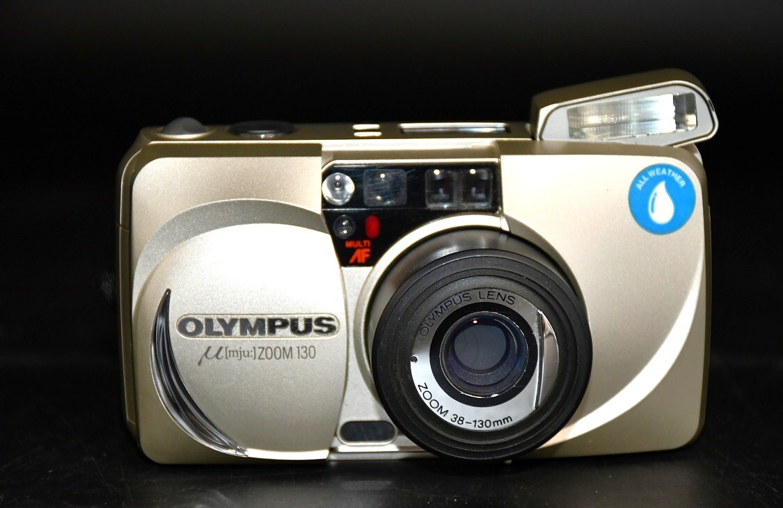 NY3-108【現状品】OLYMPUS　μ　zoom130　オリンパス　ミュー　フィルムカメラ　カメラ　レンズ　zoom 38-130㎜　通電のみ確認　中古品_画像3