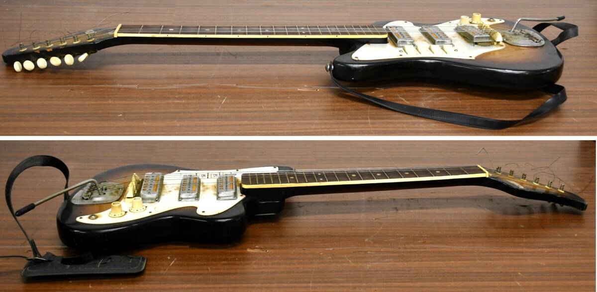 OY3-56【ジャンク品】ZENON ゼンオン 全音 エレキギター ビザールギター 本体｜STEEL REINFORCED NECK｜長期保管品_画像8