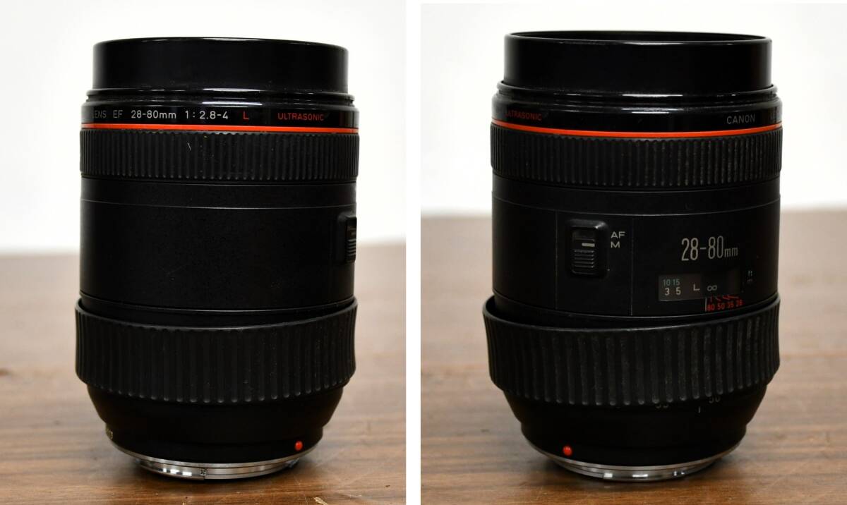 OY3-63【現状品/一部難あり】Canon キャノン　ZOOM LENS EF 28-80mm1:2.8-4 L / EW-79 レンズフード ケース付き｜カメラ・レンズ｜保管品_画像2