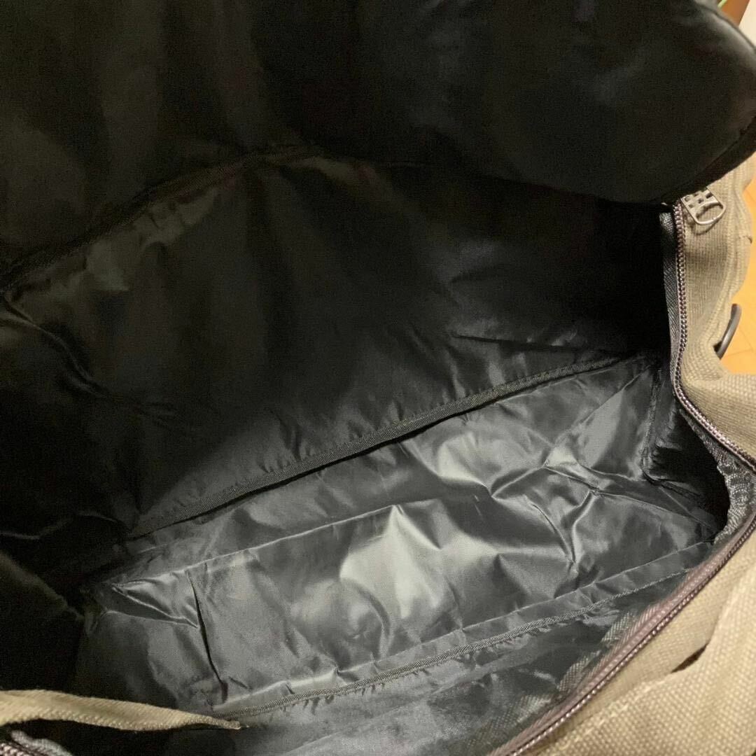 ボストンバッグ アウトドア キャンプ 収納バッグ 鞄 ボックス 大容量 キャンプ用品 ギアケース ブラウン キャリーオン 旅行バッグの画像5
