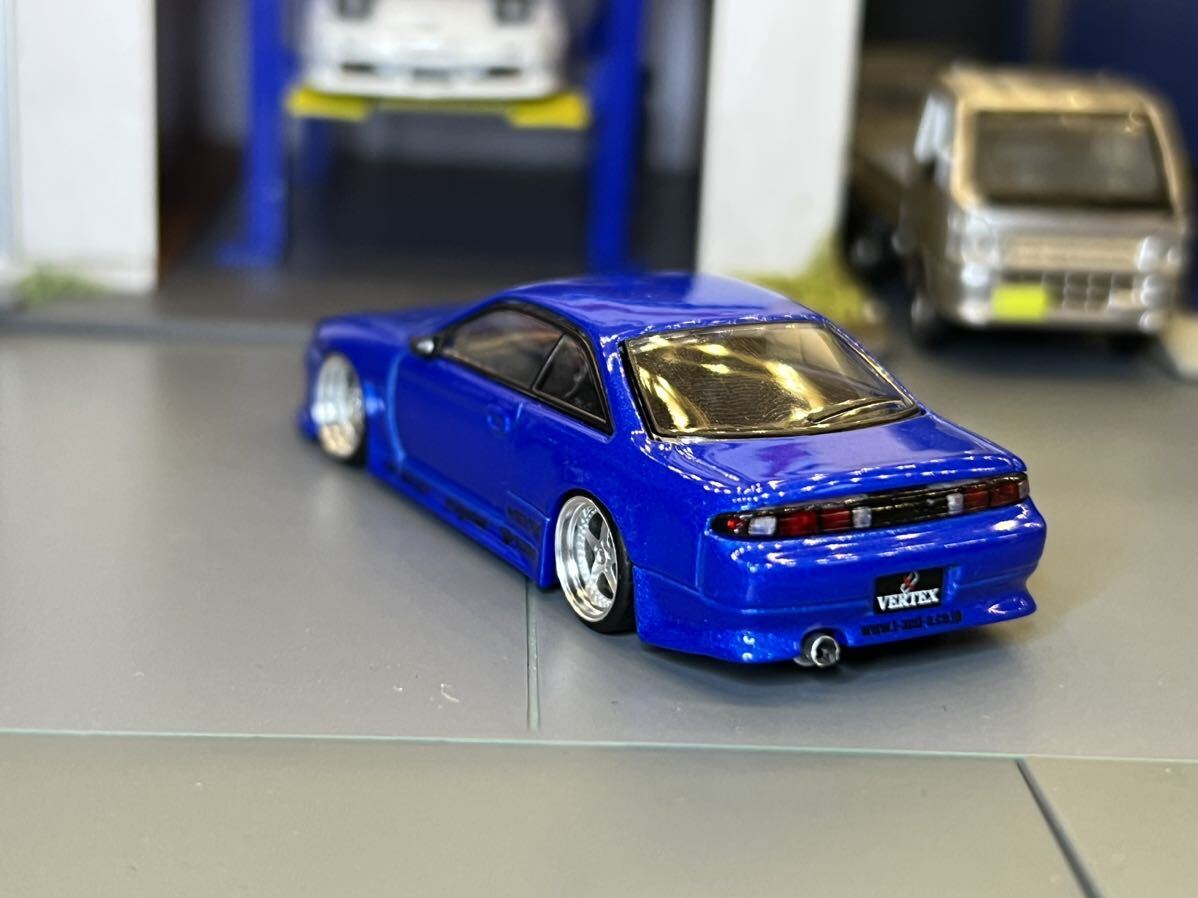 大人気　ターマック　日産　シルビア　S14 エクイップ　ドリフト　ドリ車　ヴェルテック　シャコタン　カスタム品　1/64 ユーロ　スタンス_画像6