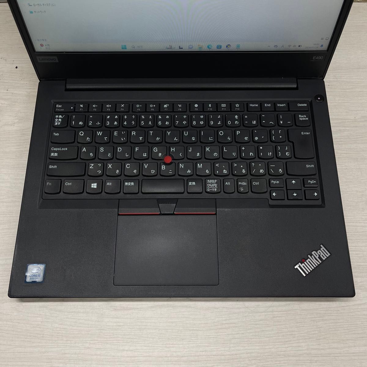 レノボ Thinkpad E490 8世代 i5-8GB SSD256GB 15.6インチ Webカメラ有り2019年製