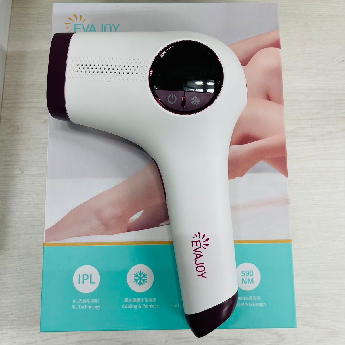 [在庫20台] Evajoy 脱毛器 IPL 冷感脱毛器5段階調節 3種照射モード 家庭用 男女兼用 ムダ毛処理 全身適用 