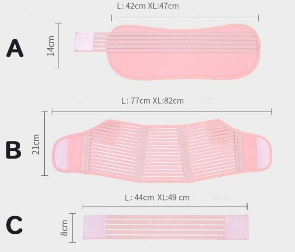 大ヒット！【匿名・送料無料】腹帯　Lサイズ　腰の負担を軽くするマタニティベルト（通気性も良）ピンク色　骨盤矯正　妊婦帯　産後　pay_画像3