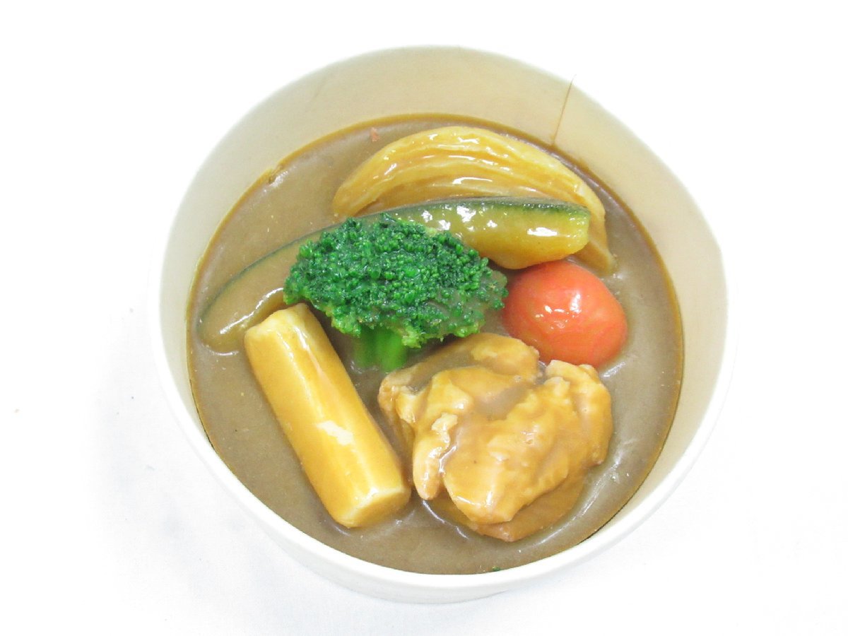 ★【直接引取不可】 食品サンプル ディスプレイ チキンカレー スープカレー カレー カレーライス おかず 一品 見本品 料理模型 飲食店 置物_画像1