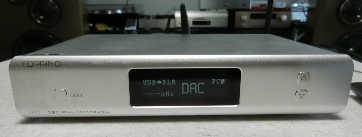 完動品 Topping D90 (非MQA) DAC AK4499 シルバー 根布チューン 中古 美品の画像1