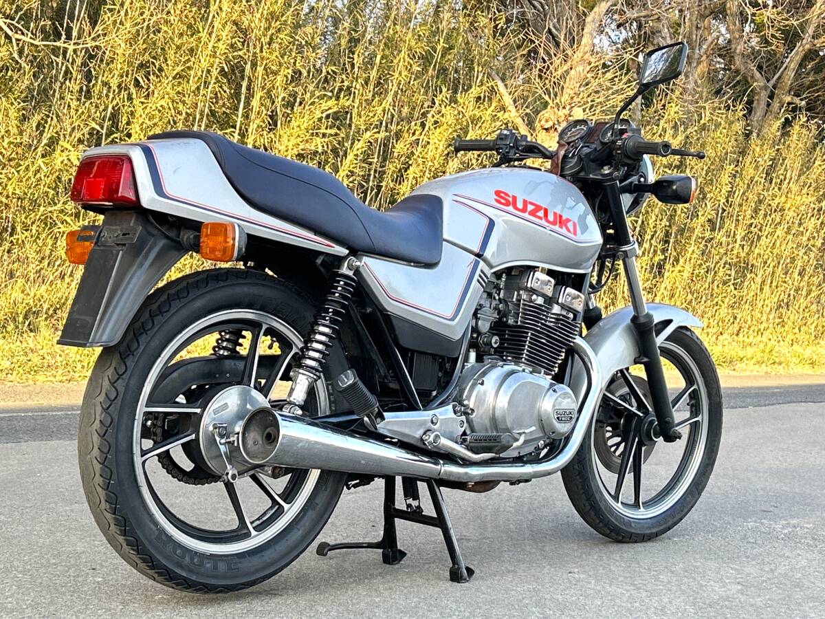 ☆GSX400Eゴキ☆スズキ旧車☆シルバーカラー タイヤ程度上 エンジンブレーキ電気系作動確認済 ザリ カタナ KATANA SUZUKI 絶版車の画像5