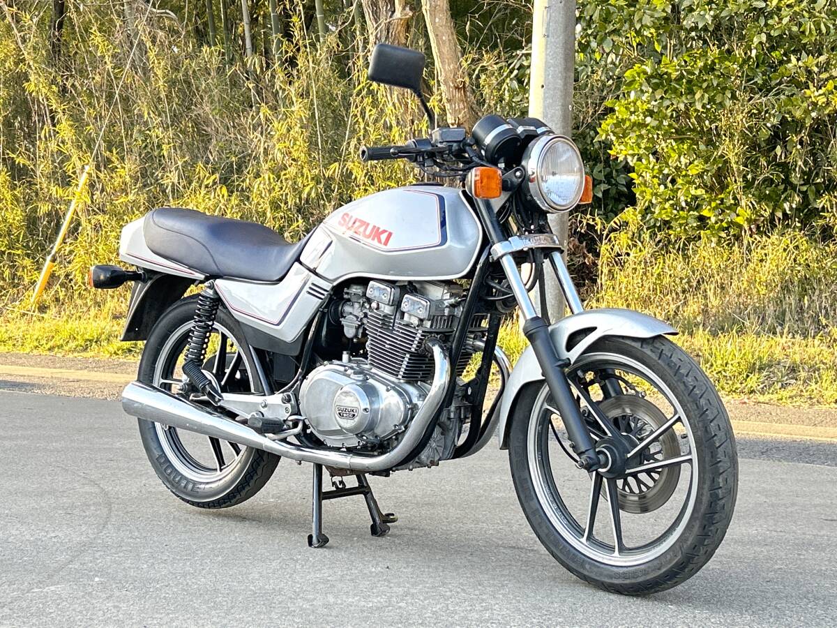 ☆GSX400Eゴキ☆スズキ旧車☆シルバーカラー タイヤ程度上 エンジンブレーキ電気系作動確認済 ザリ カタナ KATANA SUZUKI 絶版車_画像7