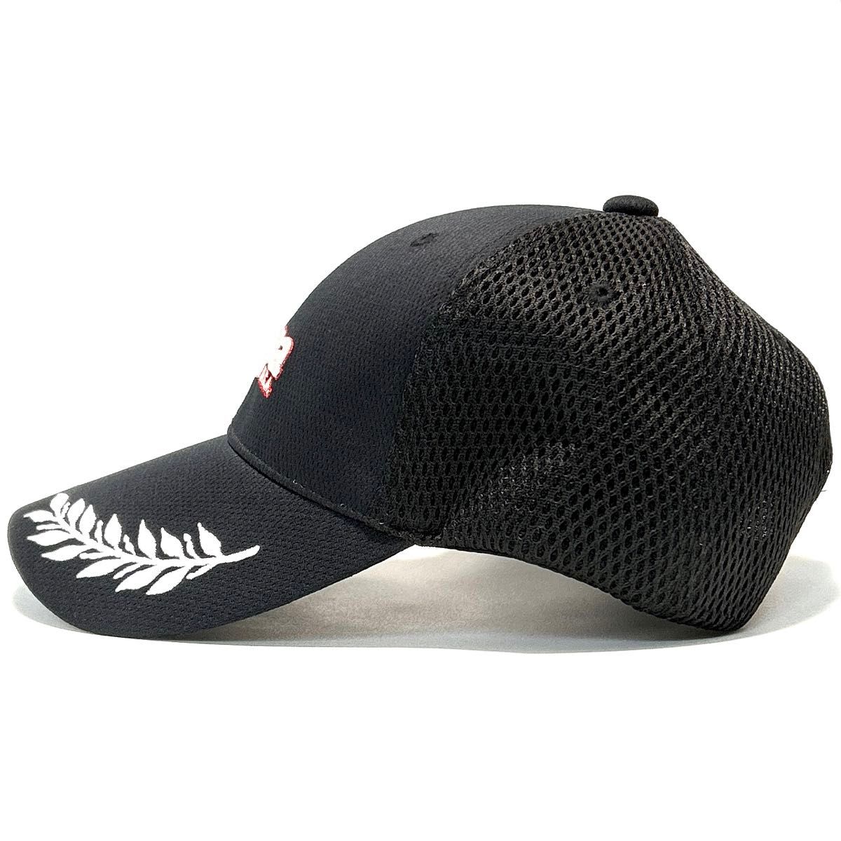 新品　未使用　kaepa ケイパ　ロゴ刺繍　リーフ　葉冠　キャップ　帽子　黒　スポーツキャップ　ゴルフ 野球帽