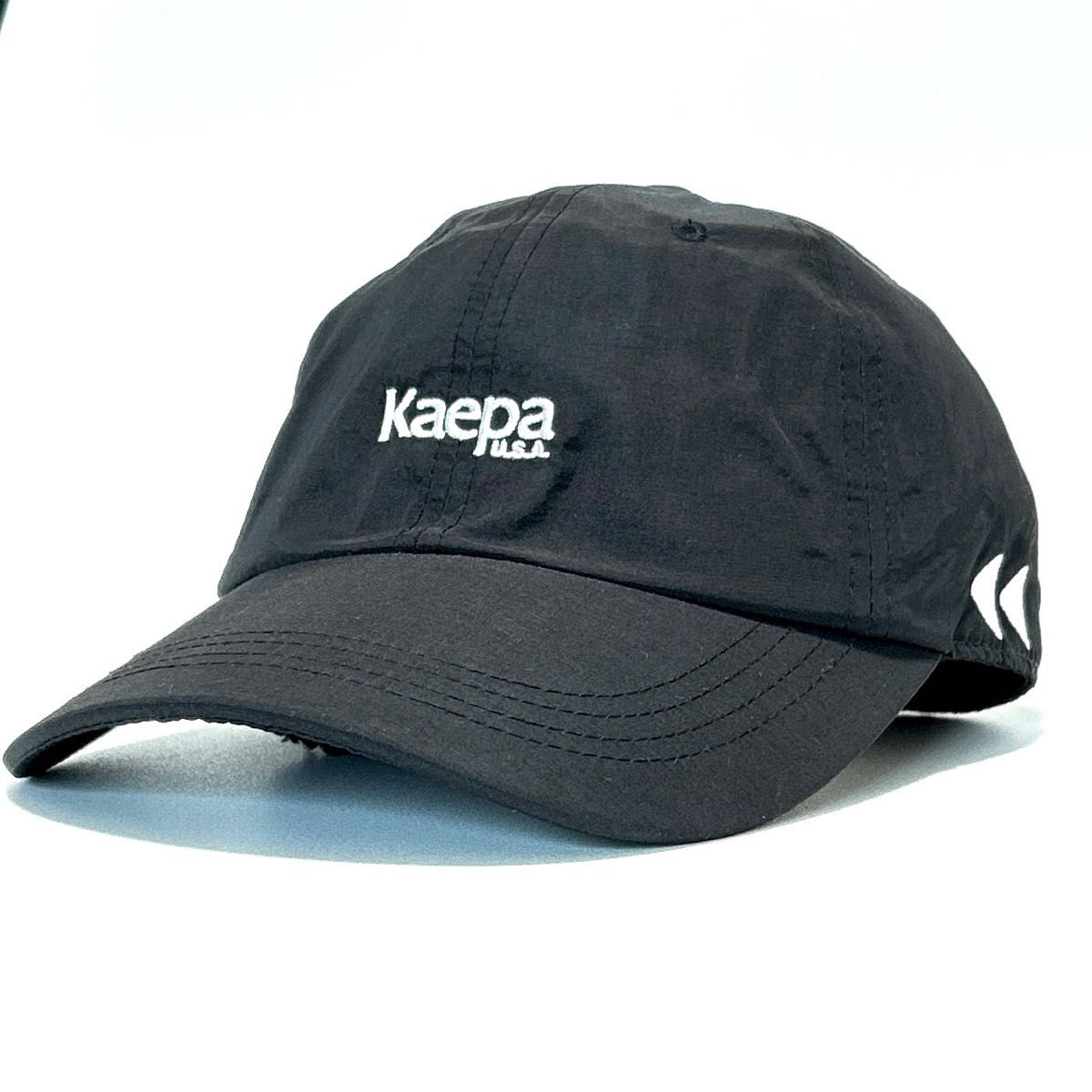 新品　未使用　kaepa ケイパ　ナイロンキャップ　ロゴキャップ　スポーツ　野球　ゴルフ　釣り　 キャップ 帽子 ブラック