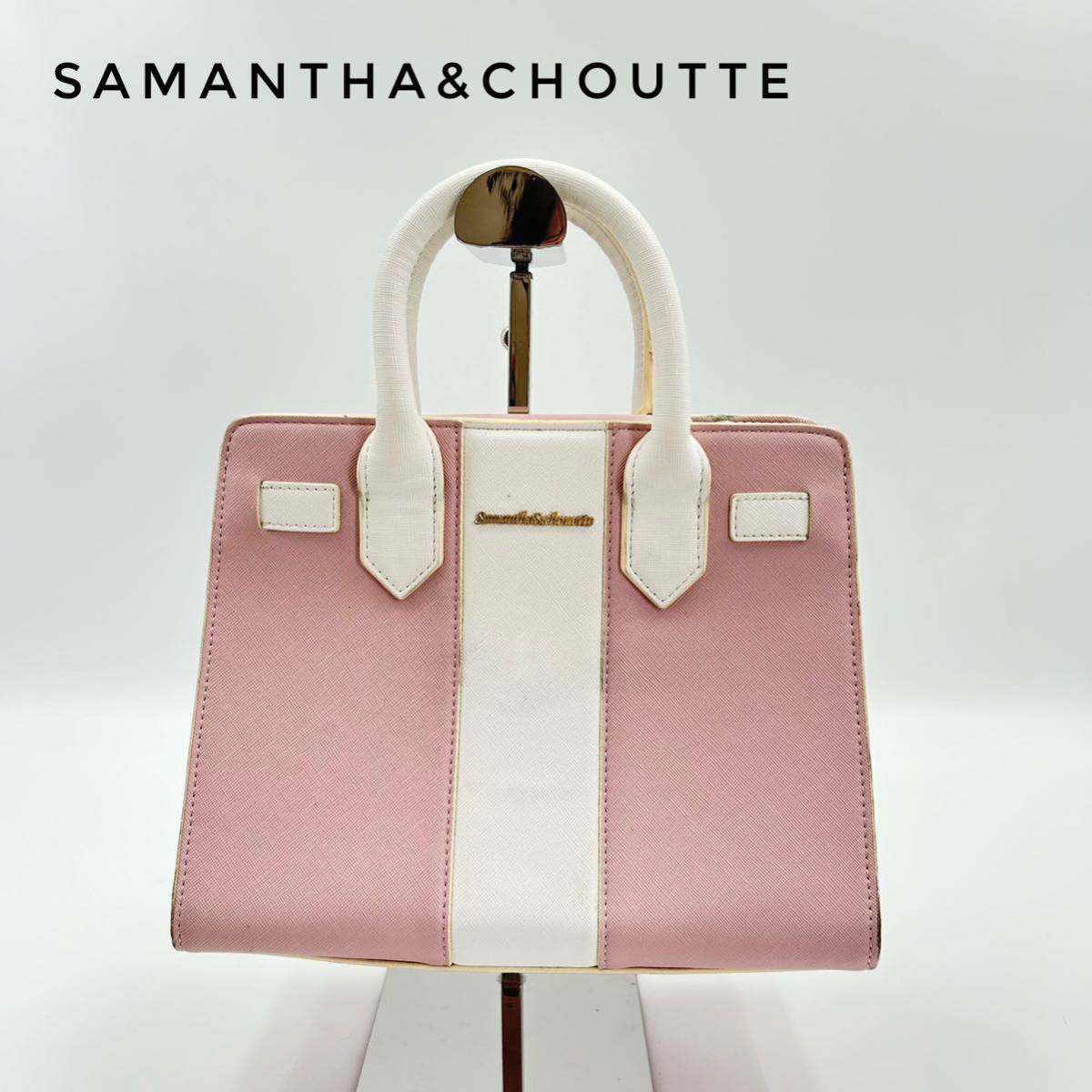 ☆大人気☆Samantha&chouette サマンサアンドアンドシュエット レザー ハンドバッグ ショルダーバッグ PINK ピンク