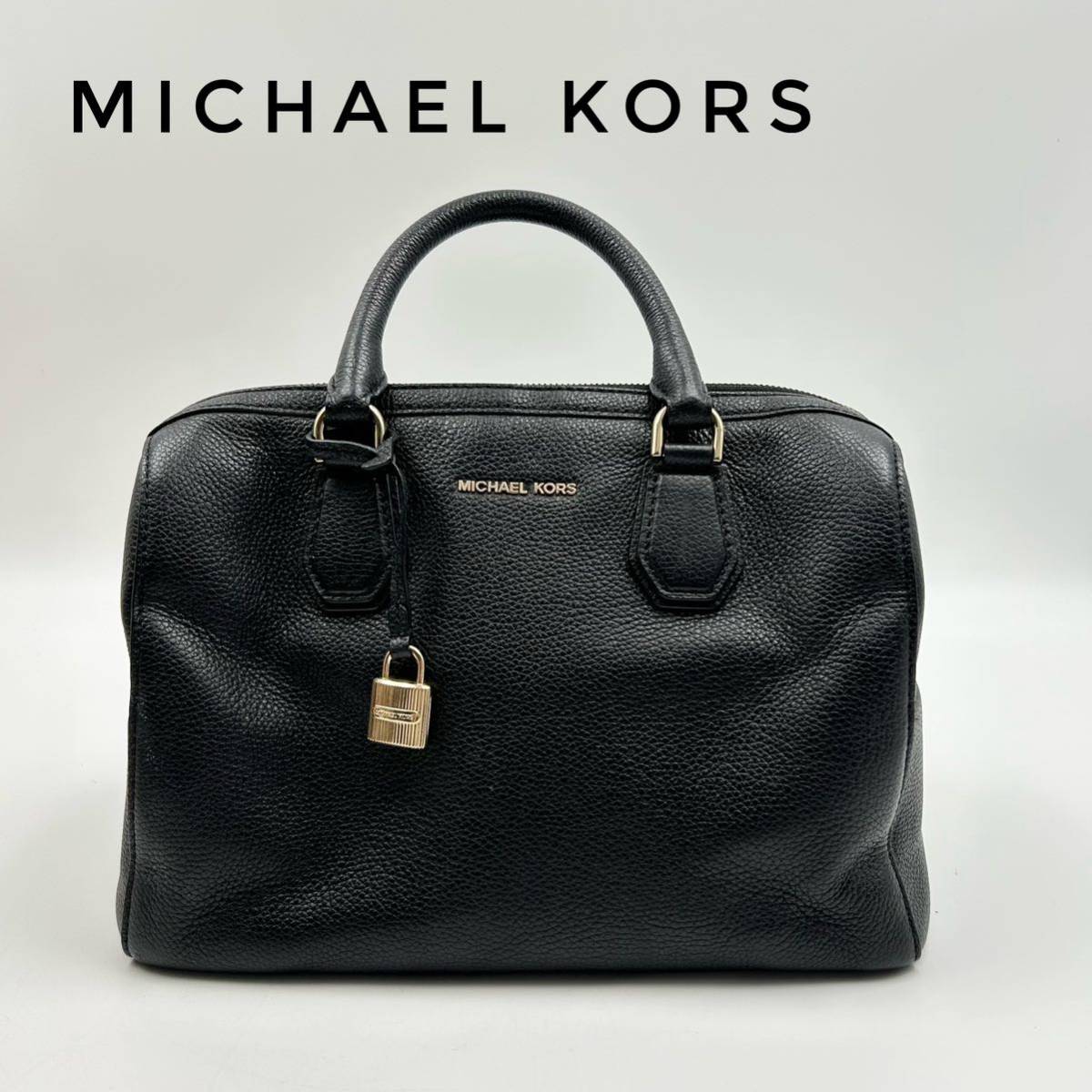 ☆大人気☆Michael kors マイケルコース ハンドバッグ レザー ボストンバッグ ブラック BLACK