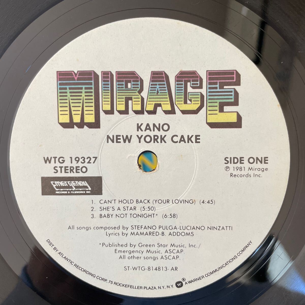 【試聴】【美盤/DISCO BOOGIE/ITALO DISCO】Kano / New York Cake MIRAGE WTG19327_画像3