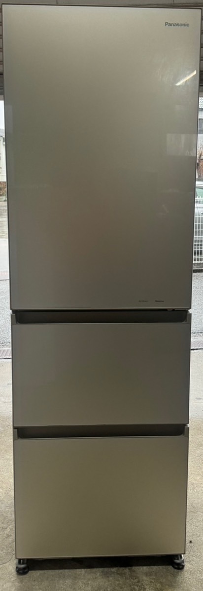 【特価セール】Panasonic/パナソニック 冷凍冷蔵庫 NR-C37FGM-N 2017年製 365L 3ドア エコナビ フルフラットガラスドア