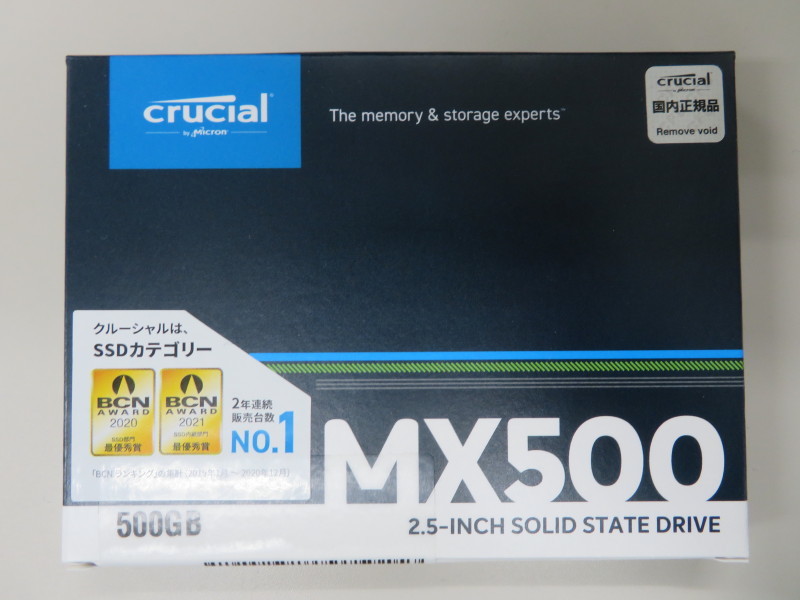 【新品】Crucial製2.5インチSSD 500G(READ:560MB WRITE:510MB) MX500_画像1