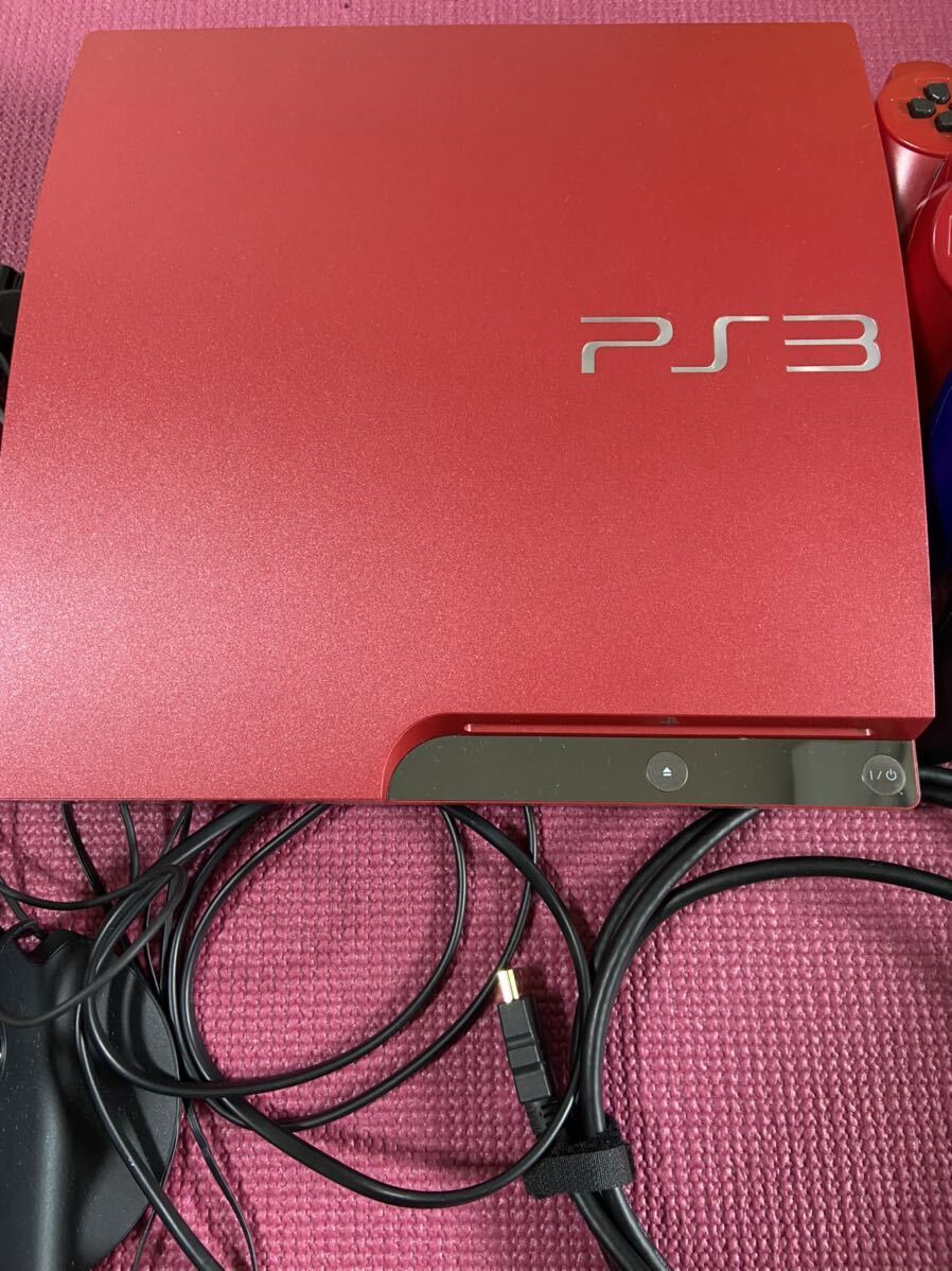 【動作確認良好】【初期化済】PS3 320GB CECH-3000B スカーレット・レッド SONY ソニー コントローラー _画像4