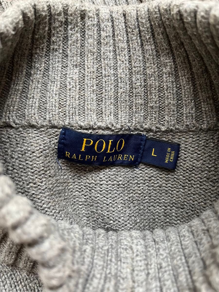 Ralph Lauren ハーフジップ セーター L 古着　vintage ラルフローレン